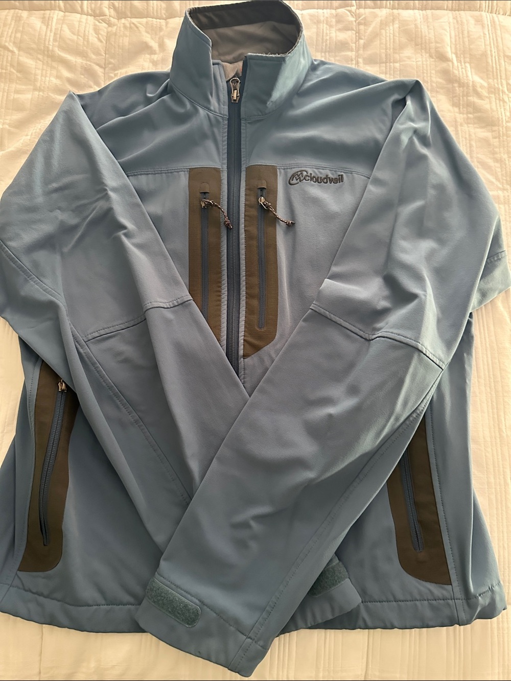 CLOYDVIEL Men’s Light Blue Softshell Jacket